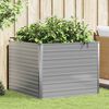 vidaXL Raised Garden Bed 100x100x77 cm Galvanised Steel Grey