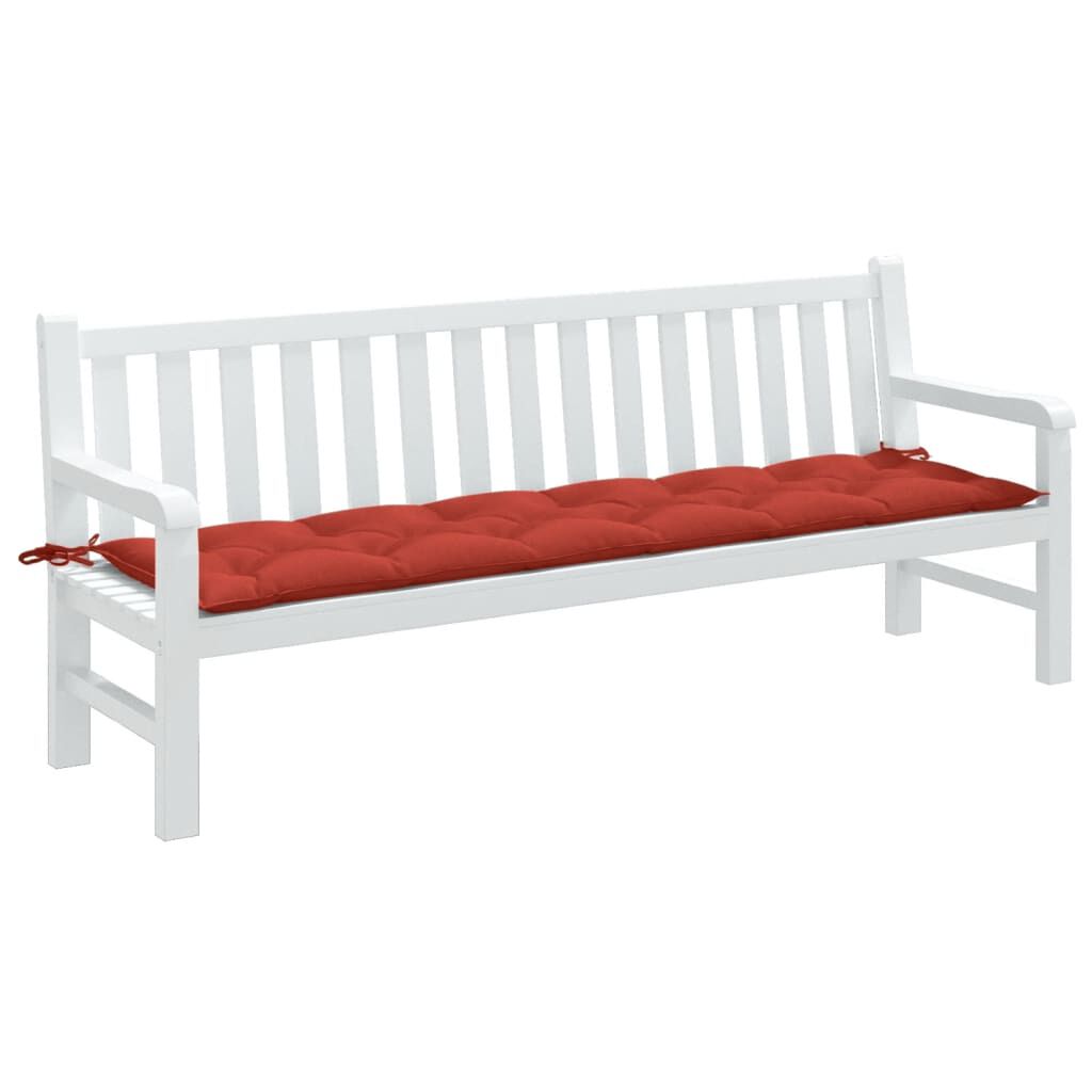 vidaXL Garden Bench Cushion Melange Red 200x50x7 cm Fabric