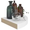 vidaXL Floating Corner Shelf White 25x25x3.8 cm MDF