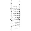 vidaXL Telescopic Shoe Rack with Rods Aluminium