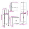 vidaXL 4 Piece Bathroom Furniture Set Smoked Oak Engineered Wood