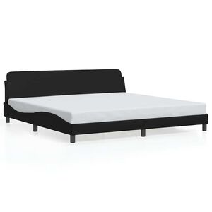 vidaXL Bed Frame "Dover" Black 193x203 cm Faux Leather