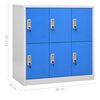 vidaXL Locker Cabinets 5 pcs Light Grey and Blue 90x45x92.5 cm Steel