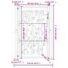 vidaXL Garden Gate 105x130 cm Corten Steel Bamboo Design