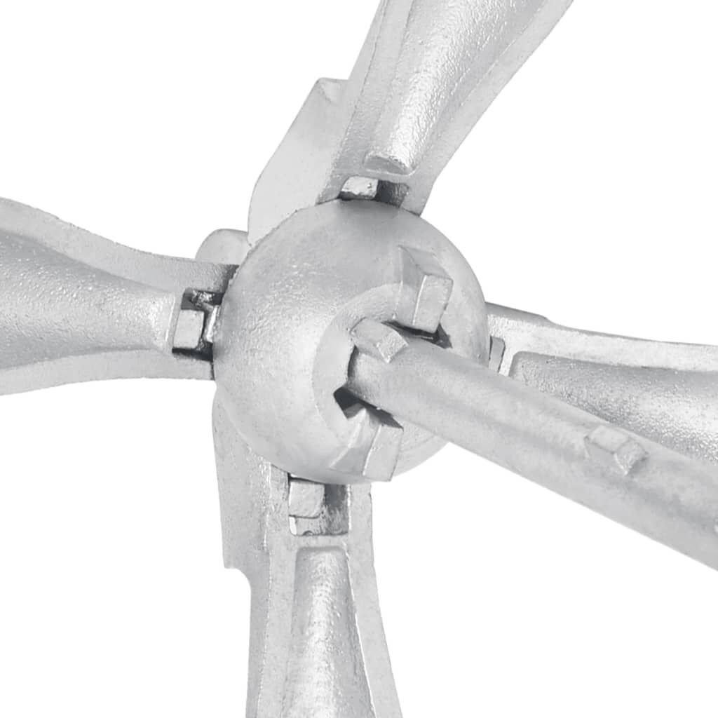 vidaXL Folding Anchor with Rope Silver 2.5 kg Malleable Iron