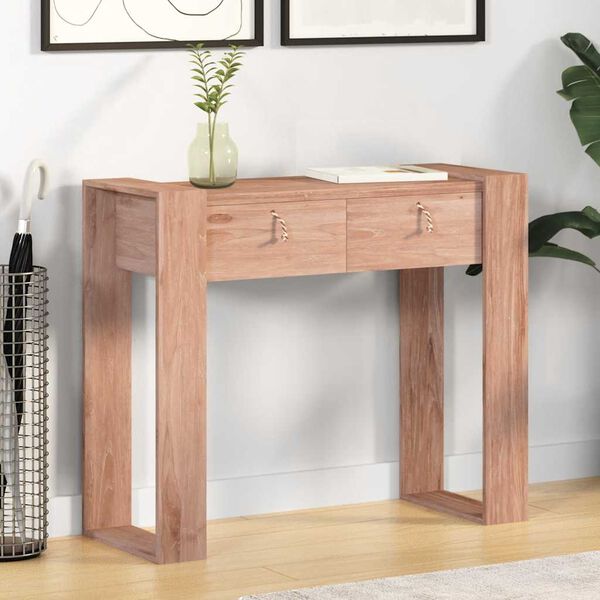 vidaXL Console Table 90x35x75 cm Solid Teak Wood