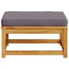 vidaXL Garden Footstool with Cushions Solid Wood Acacia