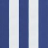 vidaXL Garden Bench Cushion Blue&White Stripe 200x50x7 cm Fabric
