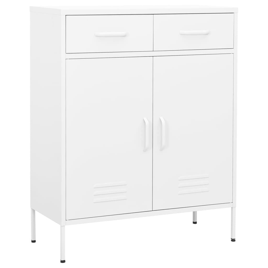 vidaXL Storage Cabinet White 80x35x101.5 cm Steel