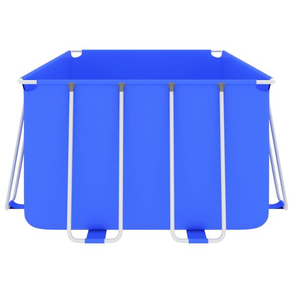 vidaXL Swimming Pool with Steel Frame 400x207x122 cm Blue