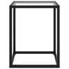 vidaXL Coffee Table Black with Tempered Glass 40x40x50 cm