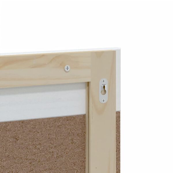 vidaXL Bathroom Mirror with Shelf BERG White 60x12x70 cm Solid Wood