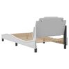 vidaXL Bed Frame "Viana" with LED without Mattress White 100x190 cm