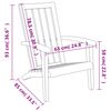 vidaXL Garden Adirondack Chair Black Polypropylene