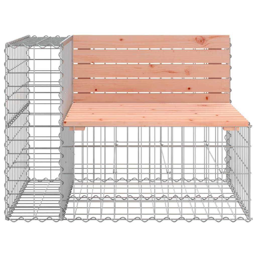 vidaXL Garden Bench Gabion Design 287x71x65.5 cm Solid Wood Douglas