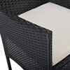vidaXL 3 Piece Garden Dining Set Black