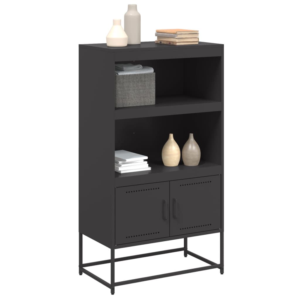 vidaXL Highboard Black 68.5x38.5x123.5 cm Steel