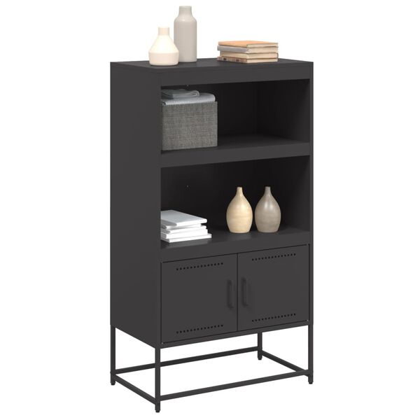 vidaXL Highboard Black 68.5x38.5x123.5 cm Steel