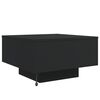vidaXL Coffee Table with LED Lights Black 55x55x31 cm