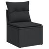 vidaXL 8 Piece Garden Sofa Set with Cushions Grey Poly Rattan
