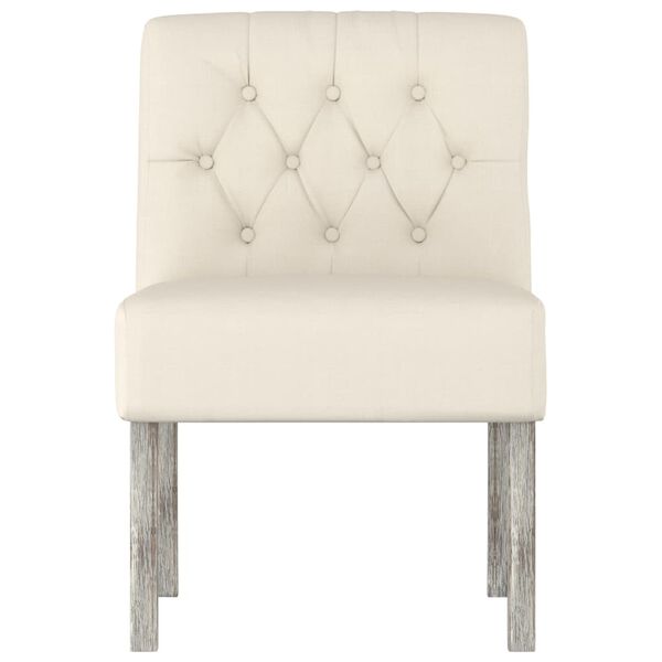 vidaXL Slipper Chair LinenButton Design