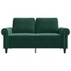 vidaXL 2-Seater Sofa Dark Green 120 cm Velvet