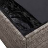 vidaXL Garden Storage Box Grey 220x50x58 cm Poly Rattan