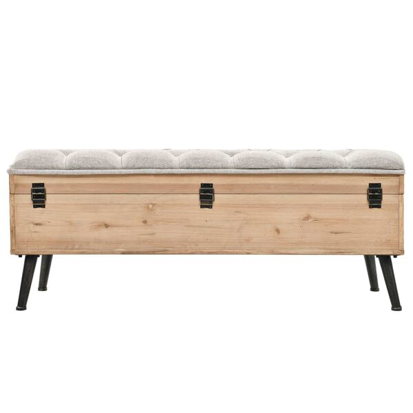 vidaXL Storage Bench 110 cm Solid Wood Fir