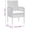 vidaXL 3 Piece Outdoor Dining Set Poly Rattan Black