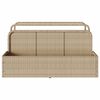 vidaXL Poolside Float Storage Beige 110x100x57 cm Poly Rattan