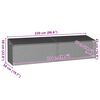 vidaXL Garden Storage Box Grey 220x50x58 cm Poly Rattan