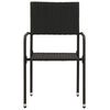 vidaXL 3 Piece Outdoor Dining Set Poly Rattan Black