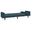 vidaXL 2-Seater Sofa Bed with Two Pillows Blue Velvet
