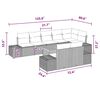 vidaXL Garden Sofa Set with Cushion 9 pcs Grey Poly rattan