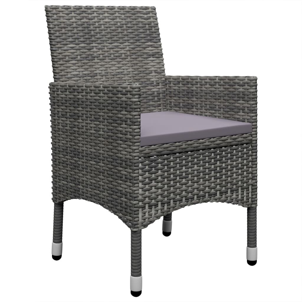 vidaXL 5 Piece Garden Dining Set Grey
