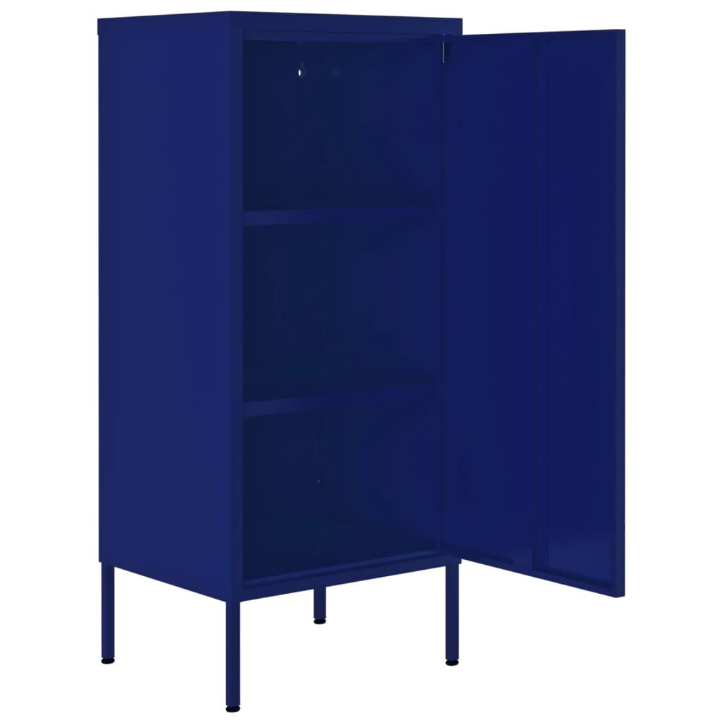 vidaXL Storage Cabinet Navy Blue 42.5x35x101.5 cm Steel