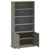 vidaXL Bookcase VIGO Grey 85x35x170 cm Solid Wood Pine