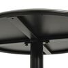 vidaXL Garden Table Round Black Ø50x72 cm Steel