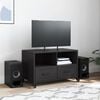 vidaXL TV Cabinet Black 68x39x43.5 cm Steel