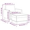 vidaXL Sofa Chair with Footstool Black 60 cm Faux Leather