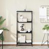 vidaXL Bookcase 4-Tier Black 59x35x132 cm Engineered Wood