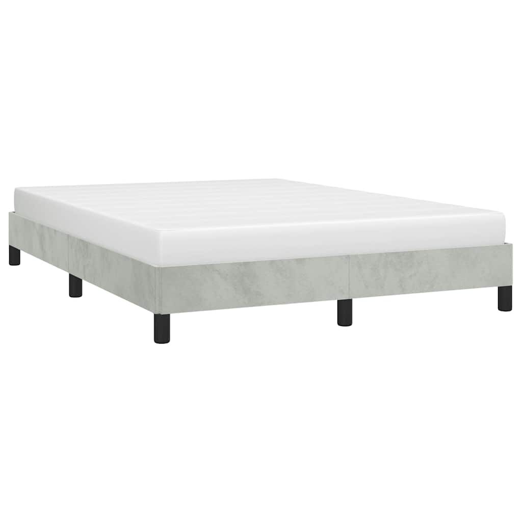 vidaXL Bed Frame without Mattress Light Grey 152x203 cm Queen Velvet