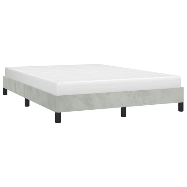 vidaXL Bed Frame without Mattress Light Grey 152x203 cm Queen Velvet