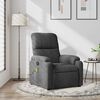 vidaXL Massage Recliner Chair Dark Grey Microfibre Fabric