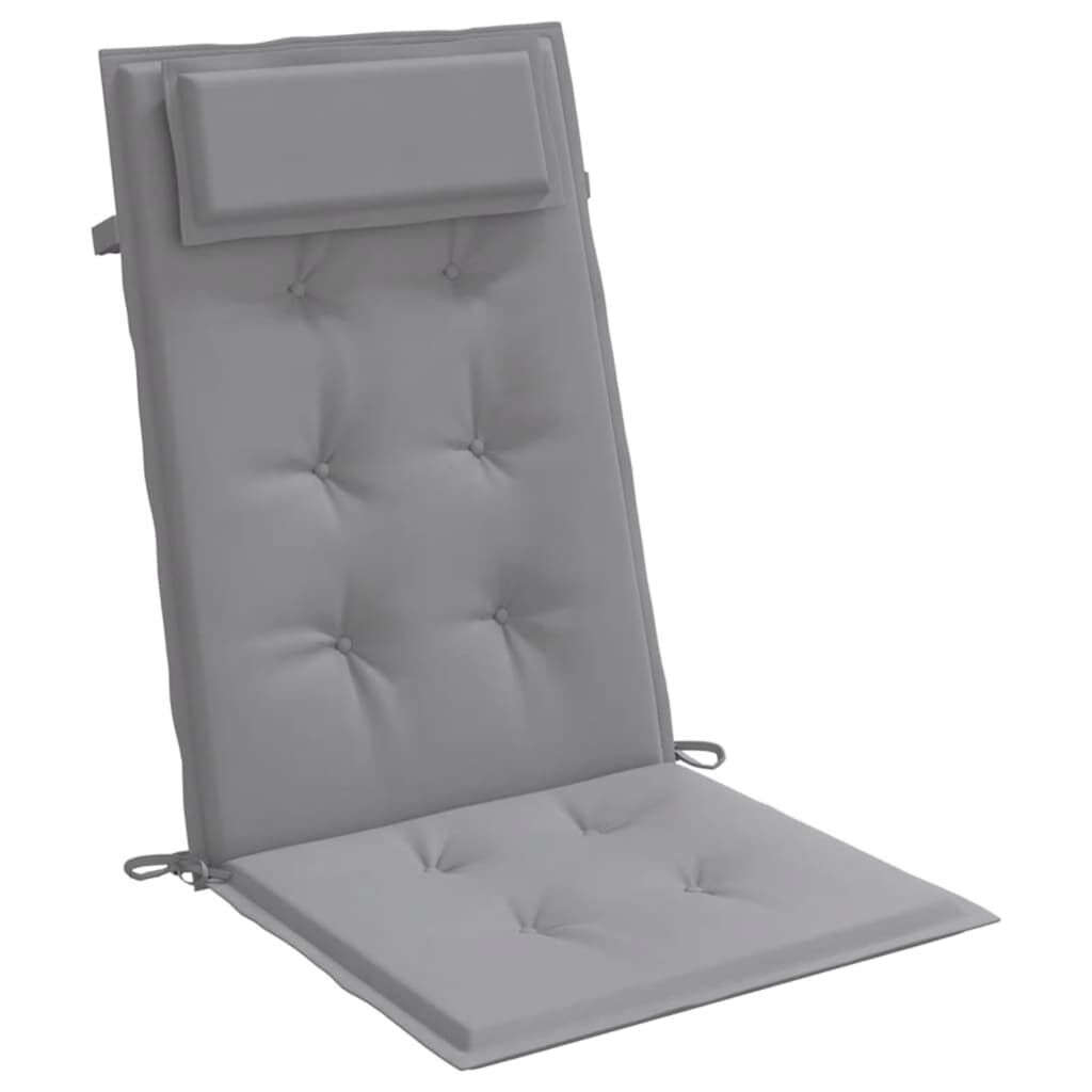 vidaXL Highback Chair Cushions 2 pcs Grey Oxford Fabric