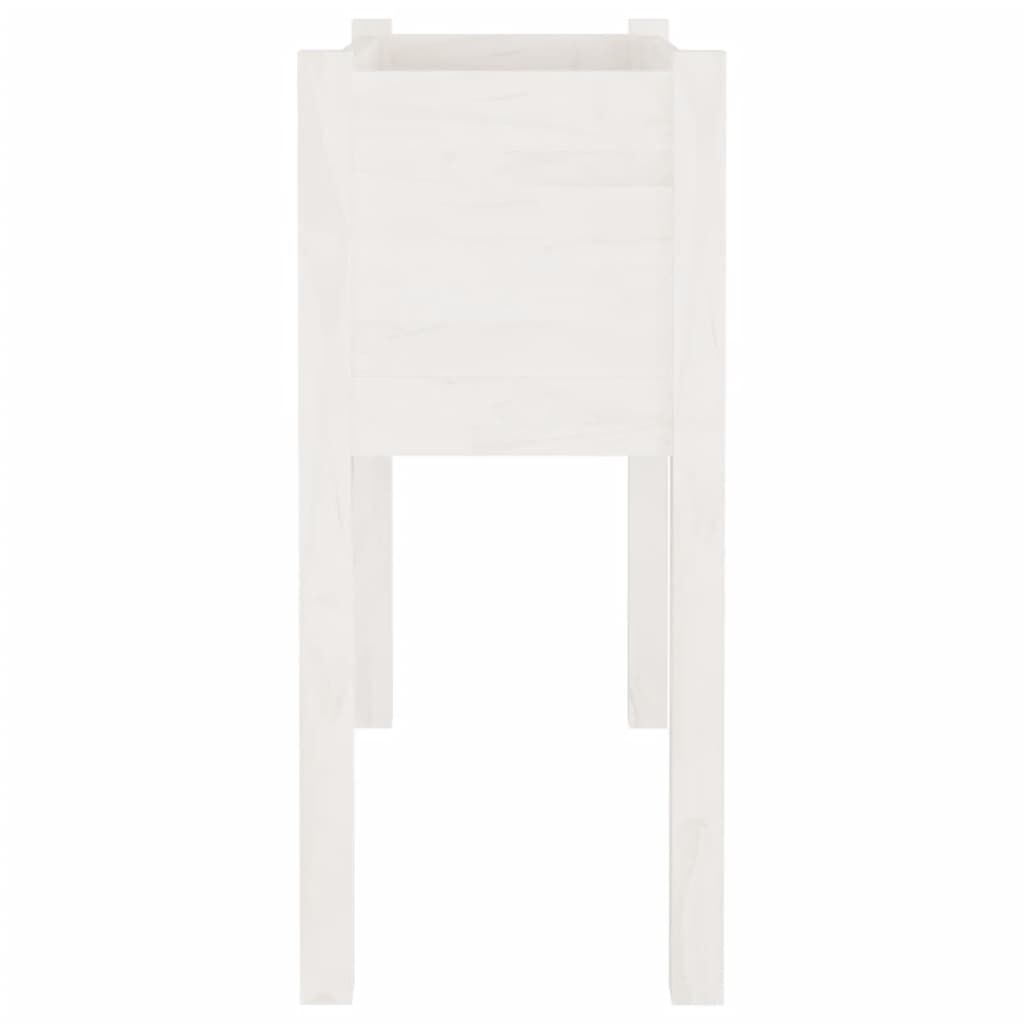 vidaXL Garden Planter White 70x31x70 cm Solid Pinewood