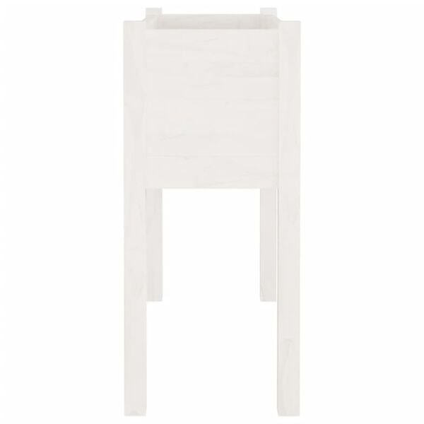 vidaXL Garden Planter White 70x31x70 cm Solid Pinewood