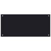 vidaXL Kitchen Backsplash Black 90x40 cm Tempered Glass