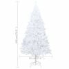 vidaXL Artificial Pre-lit Christmas Tree with Thick Branches White 180 cm