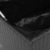 vidaXL Garden Storage Box Black 220x50x58 cm Poly Rattan
